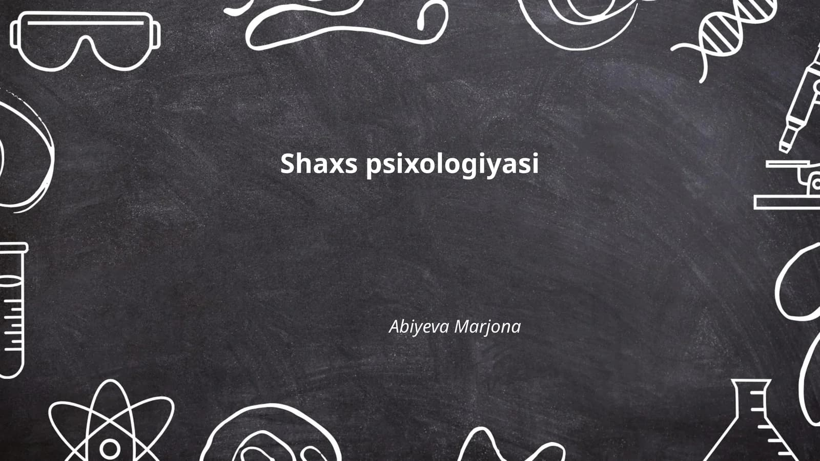 Shaxs psixologiyasi