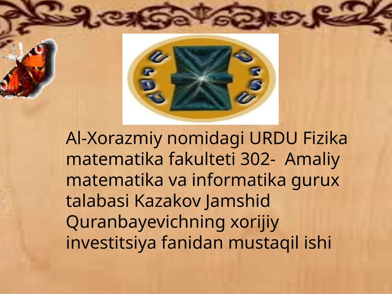 Xalqaroxizmat ko‘rsatish va servis bozorini tartibga solish