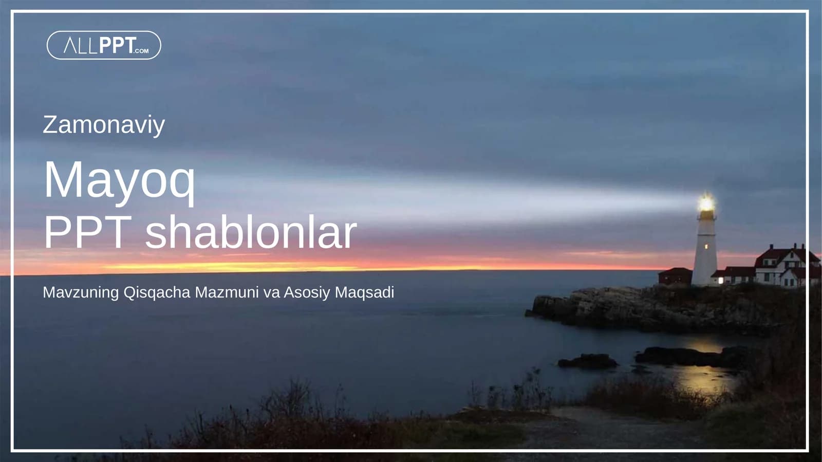 Mayoq manzarasi Taqdimoti (43 Slayd)
