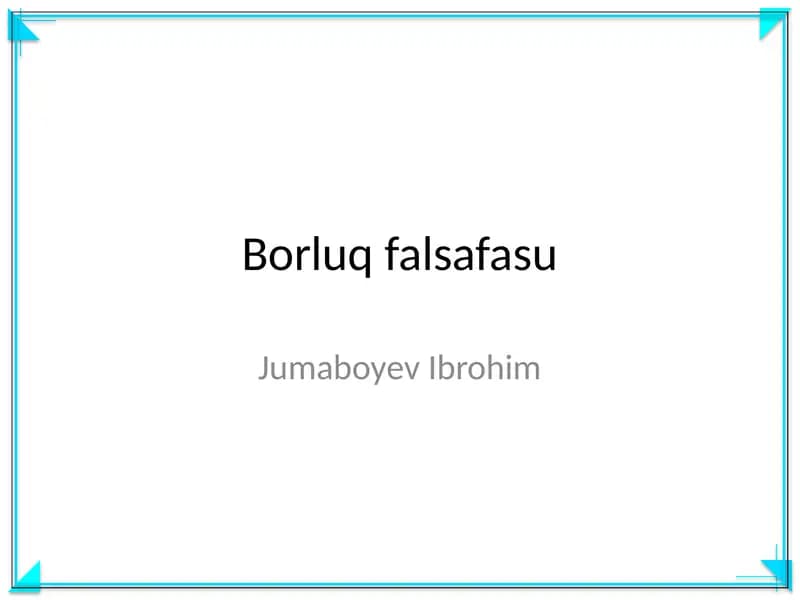Borluq falsafasu