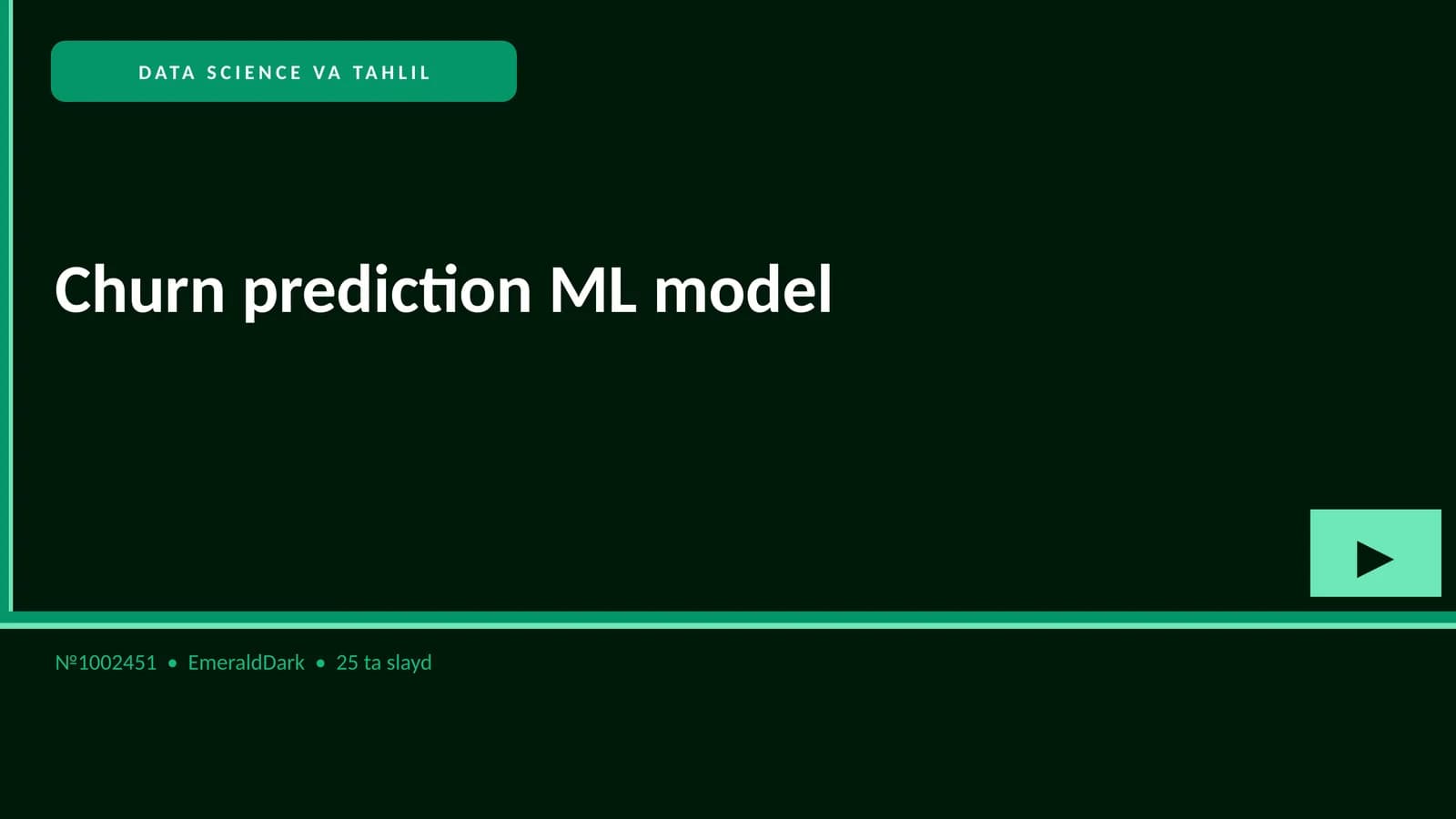 Churn prediction ML model