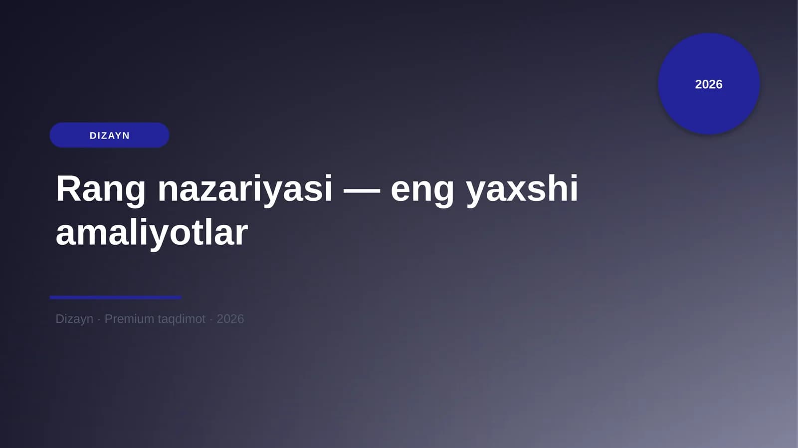 Rang nazariyasi — eng yaxshi amaliyotlar