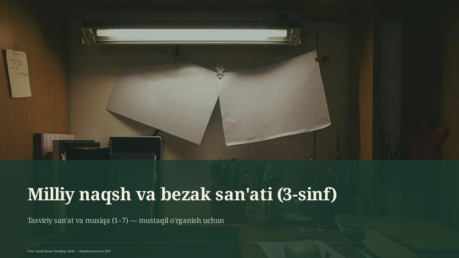 Milliy naqsh va bezak san'ati (3-sinf)