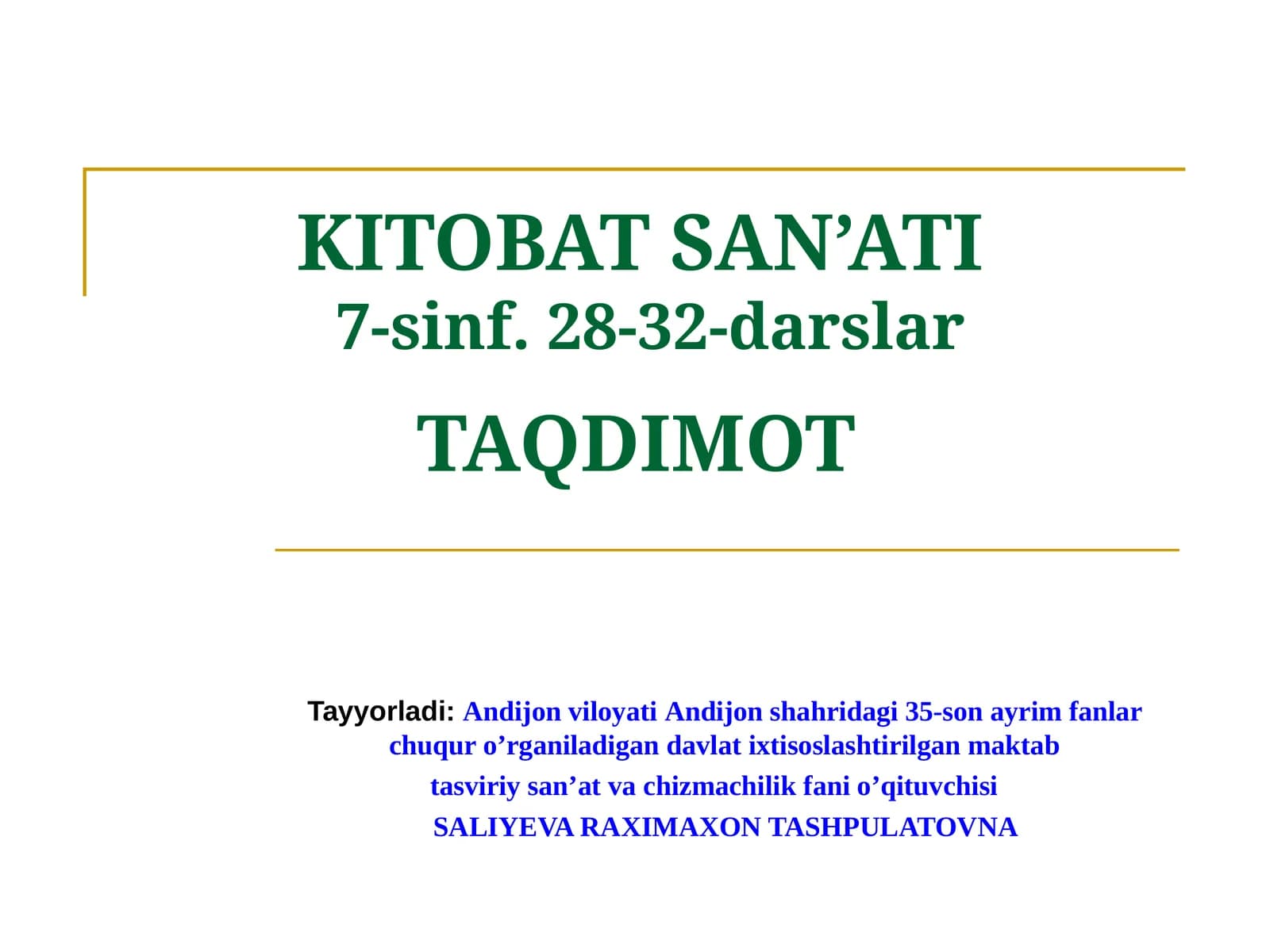 KITOBAT SAN’ATI