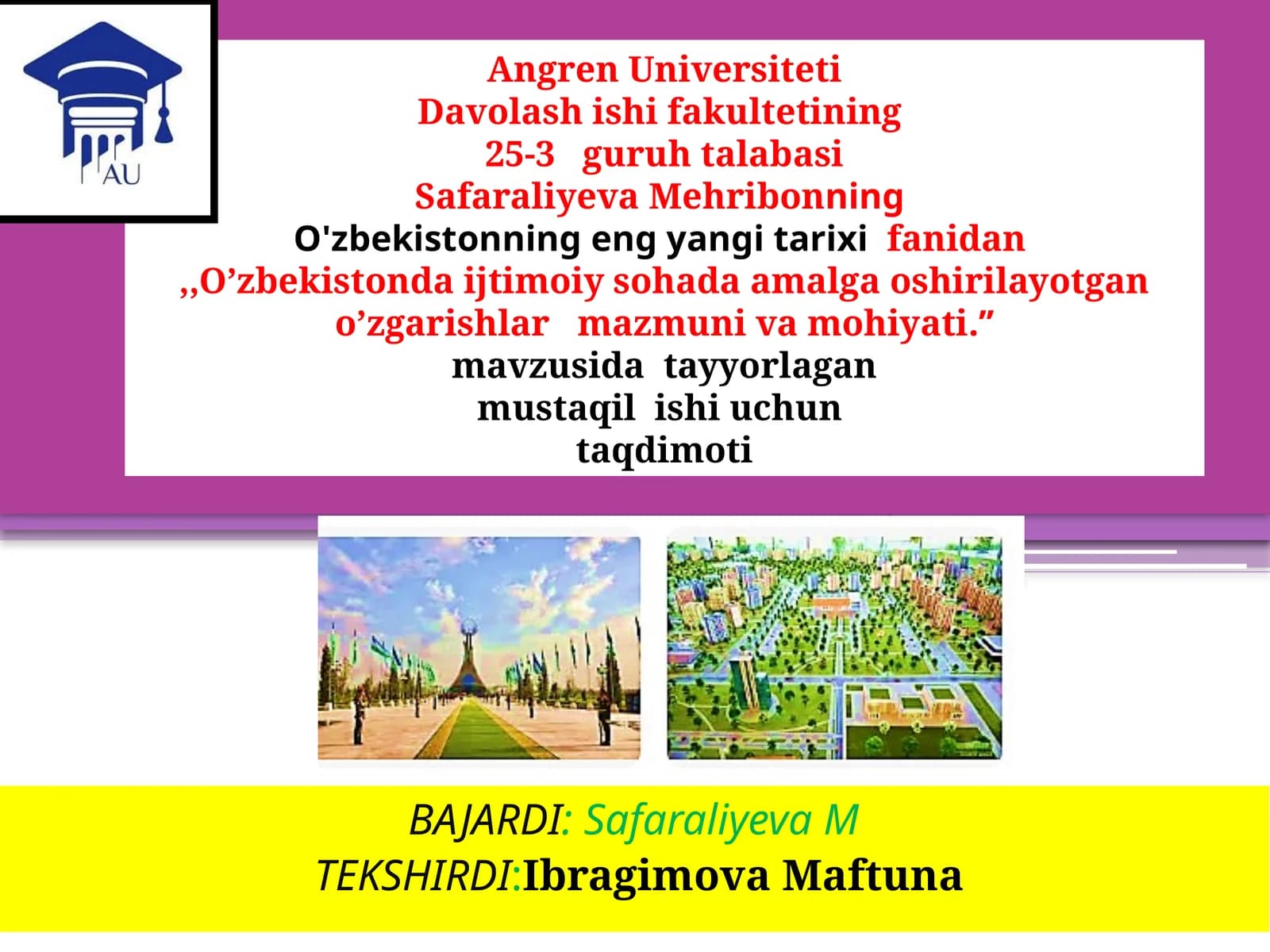 O'zbekistonning eng yaxshi tarixi fanidan