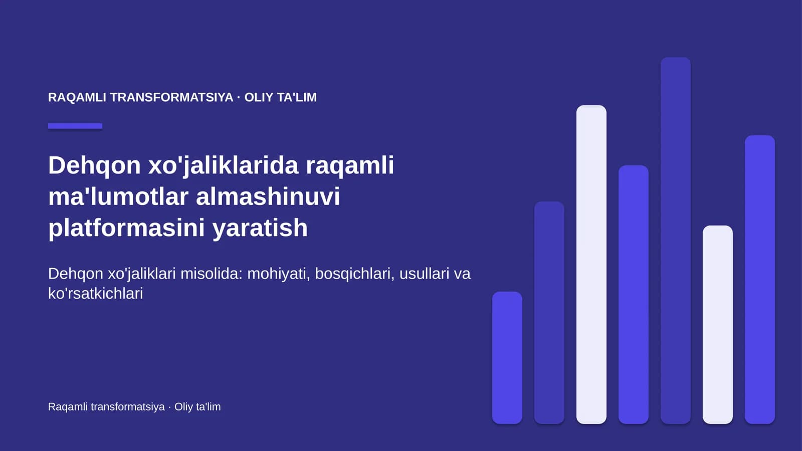 dehqon xo'jaliklarida raqamli ma'lumotlar almashinuvi platformasini yaratish 2183