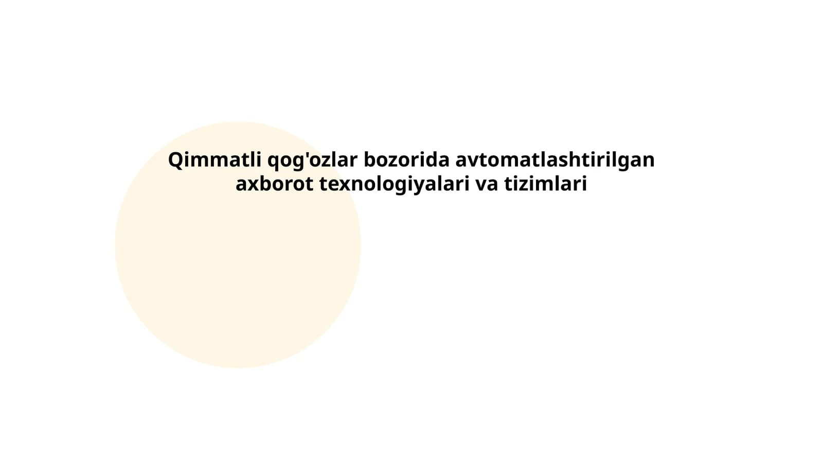 Avtomatlashtirilgan savdo tizimlari