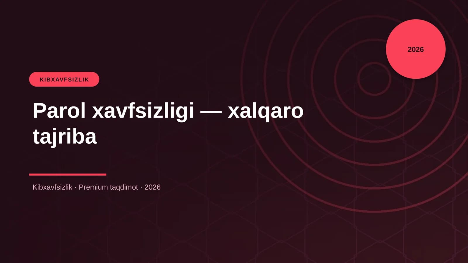 Parol xavfsizligi — xalqaro tajriba
