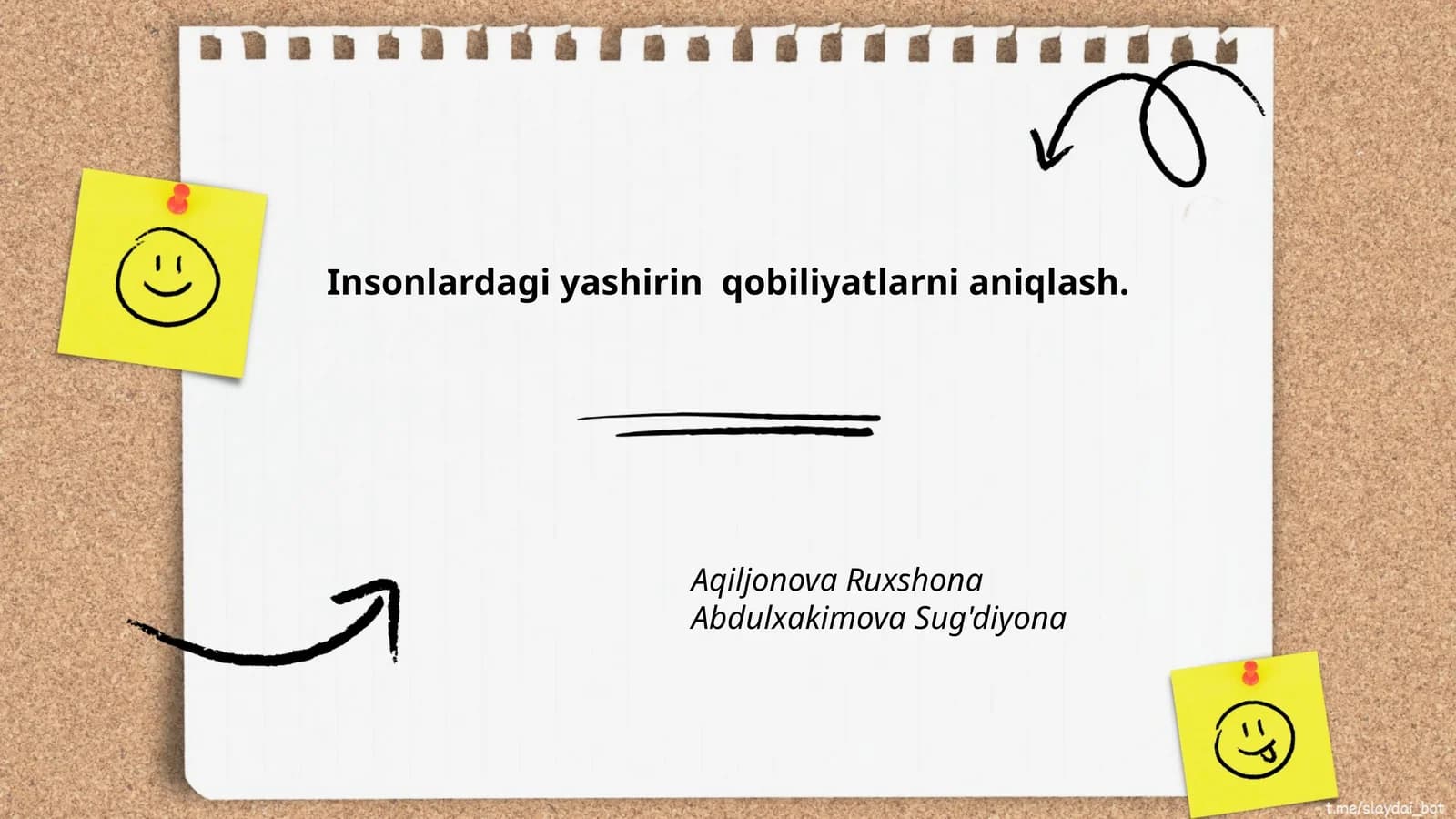 Yashirin qobiliyatlarni aniqlashda testlar