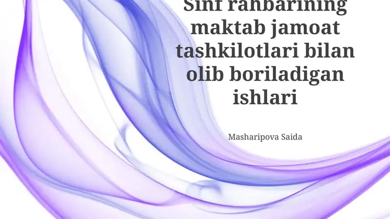 O'quv jarayonini takomillashtirishda jamoatchilik tashkilotlarining roli