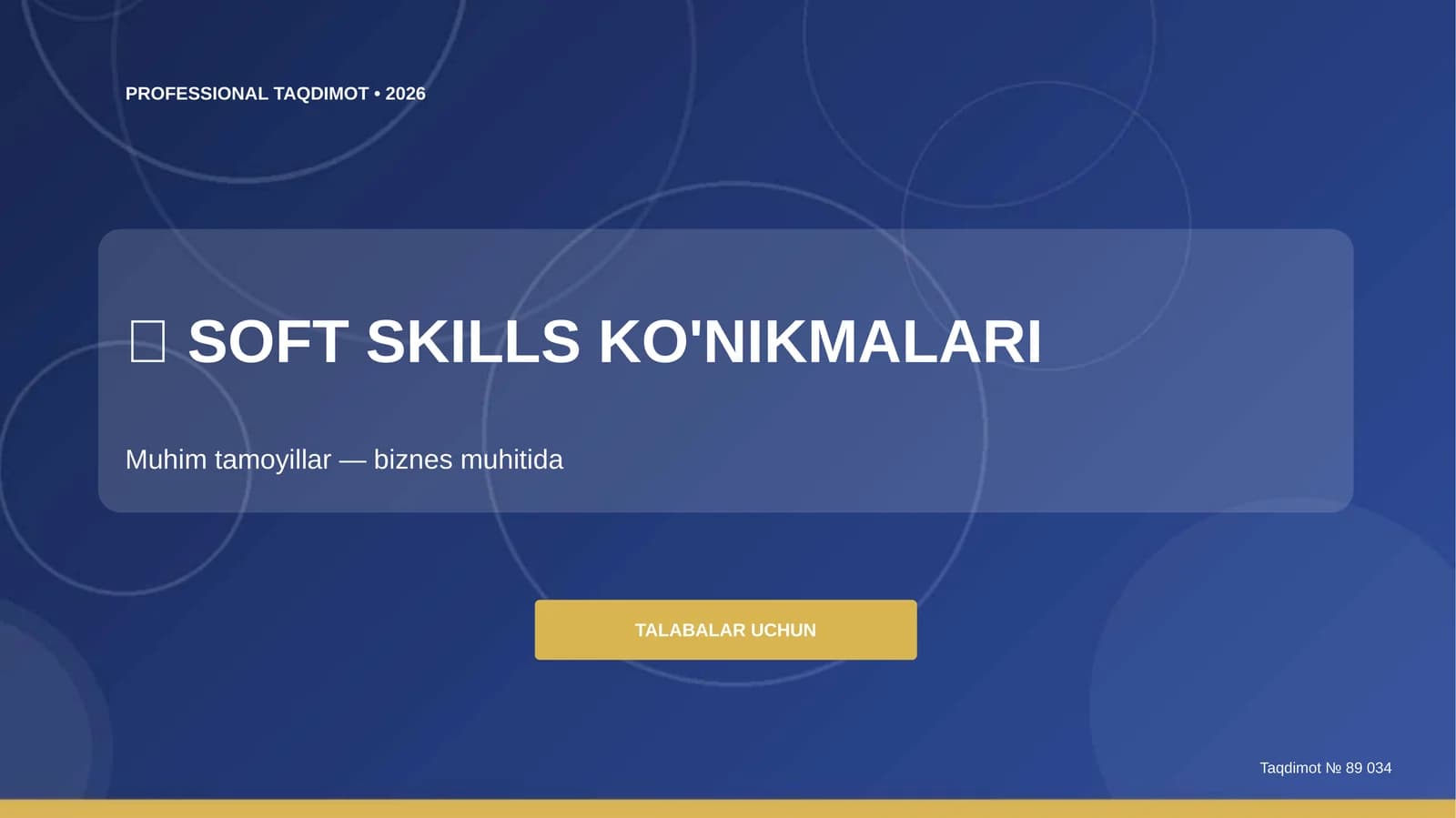 SOFT SKILLS KO'NIKMALARI