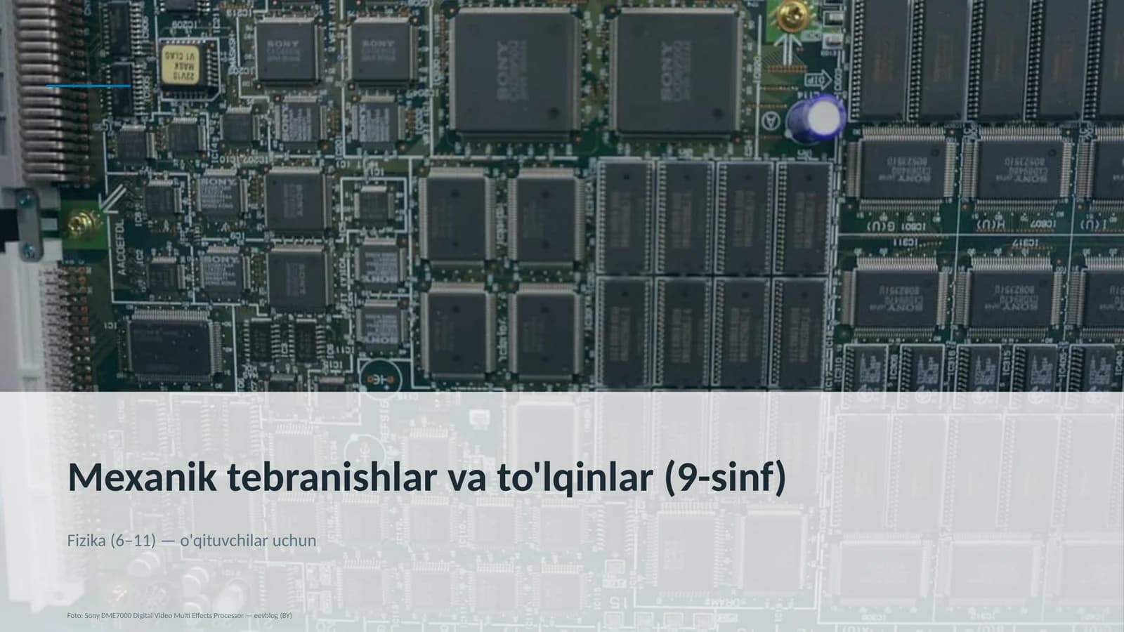 Mexanik tebranishlar va to'lqinlar (9-sinf)