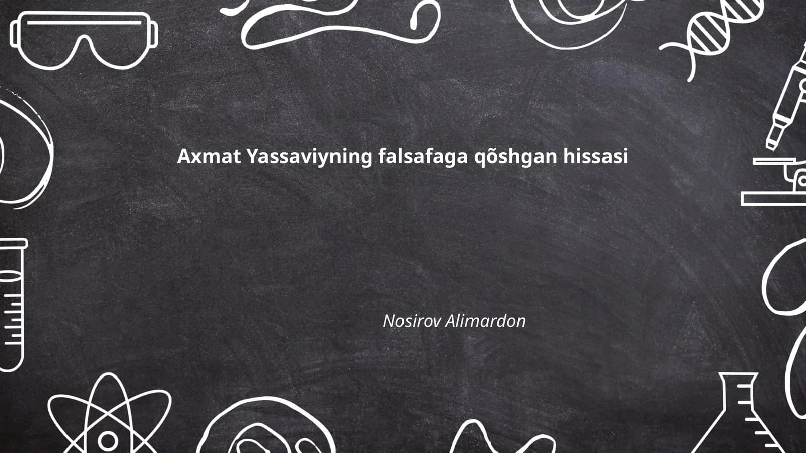 Axmat Yassaviyning falsafaga qõshgan hissasi
