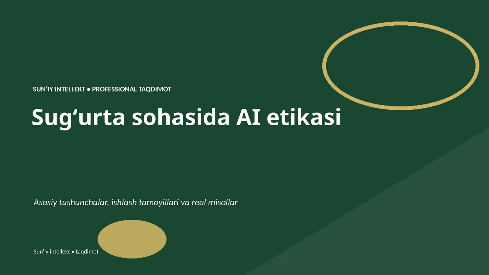 SUNʼIY INTELLEKT • PROFESSIONAL TAQDIMOT