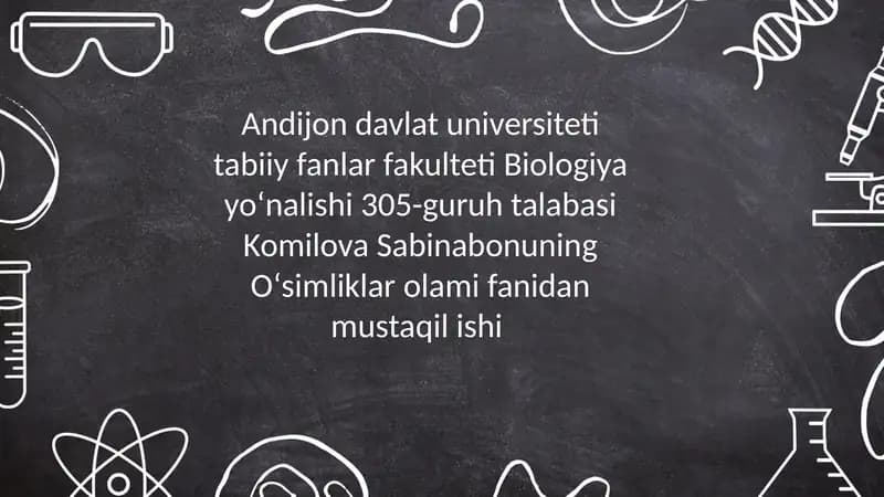 Shifobaxsh oʻtlar va ularning farmakologik xususiyatlari