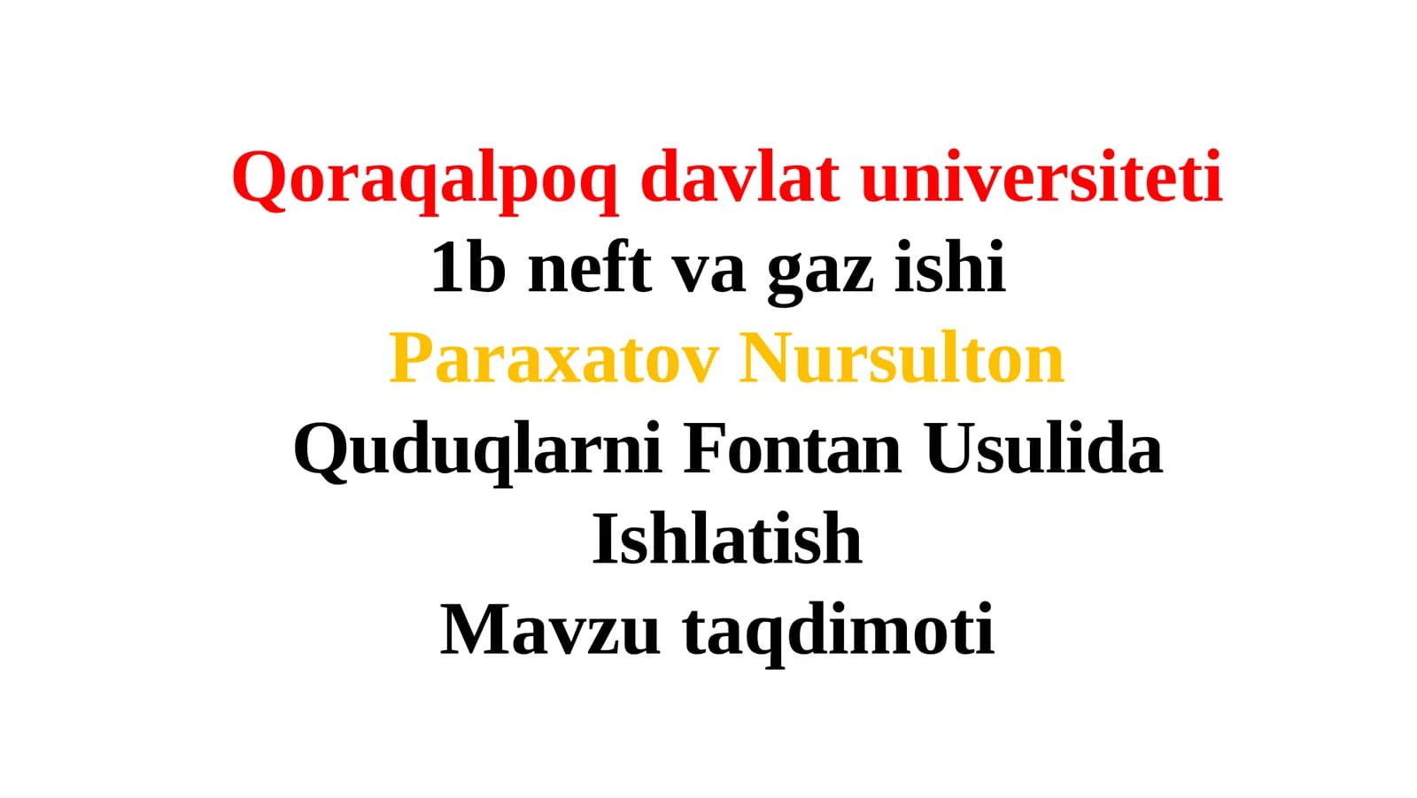 Quduqlarni Fontan Usulida Ishlatish