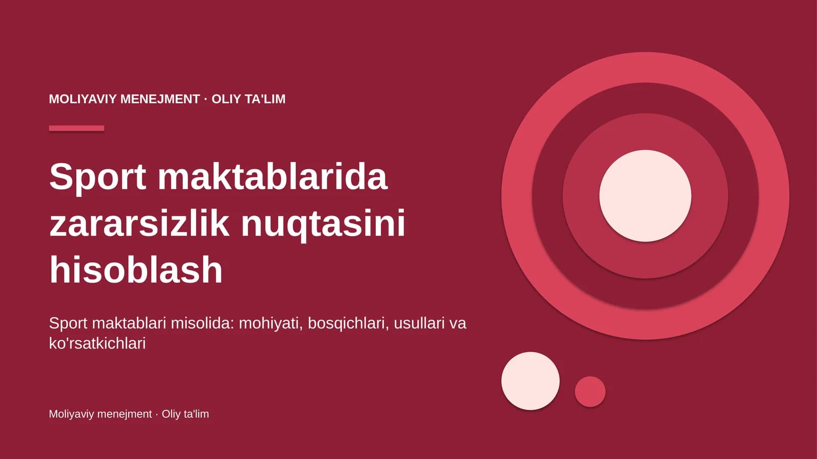 sport maktablarida zararsizlik nuqtasini hisoblash 1491