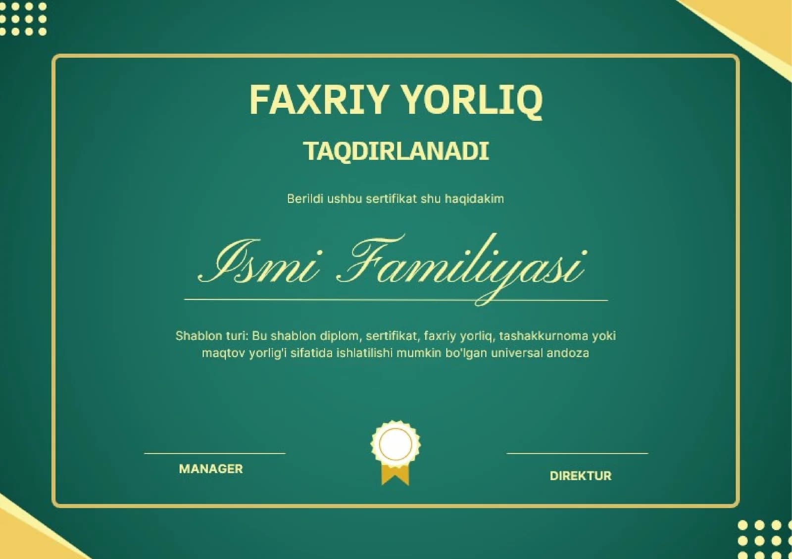 FAXRIY YORLIQ