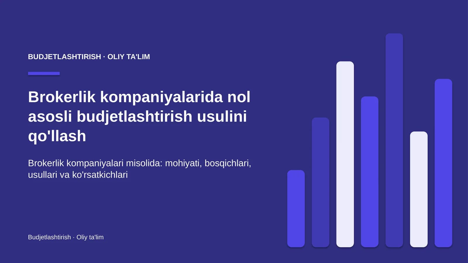 Nol asosli budjetlashtirish usulini qo'llash: mohiyati