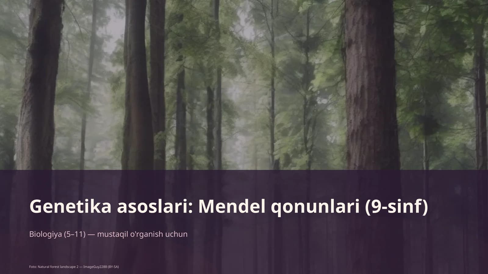 Genetika asoslari: Mendel qonunlari (9-sinf)
