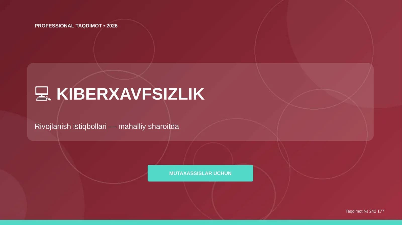 Kiberxavfsizlik: rivojlanish istiqbollari (mahalliy sharoitda) [mutaxassislar uchun]