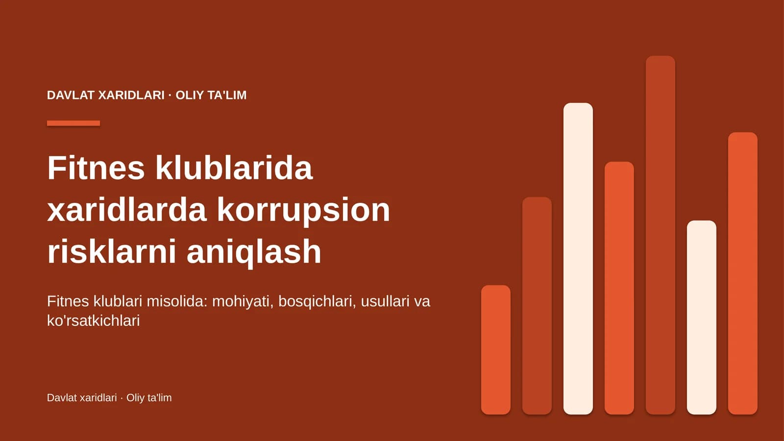 Fitnes klublarida xaridlarda korrupsion risklarni aniqlash