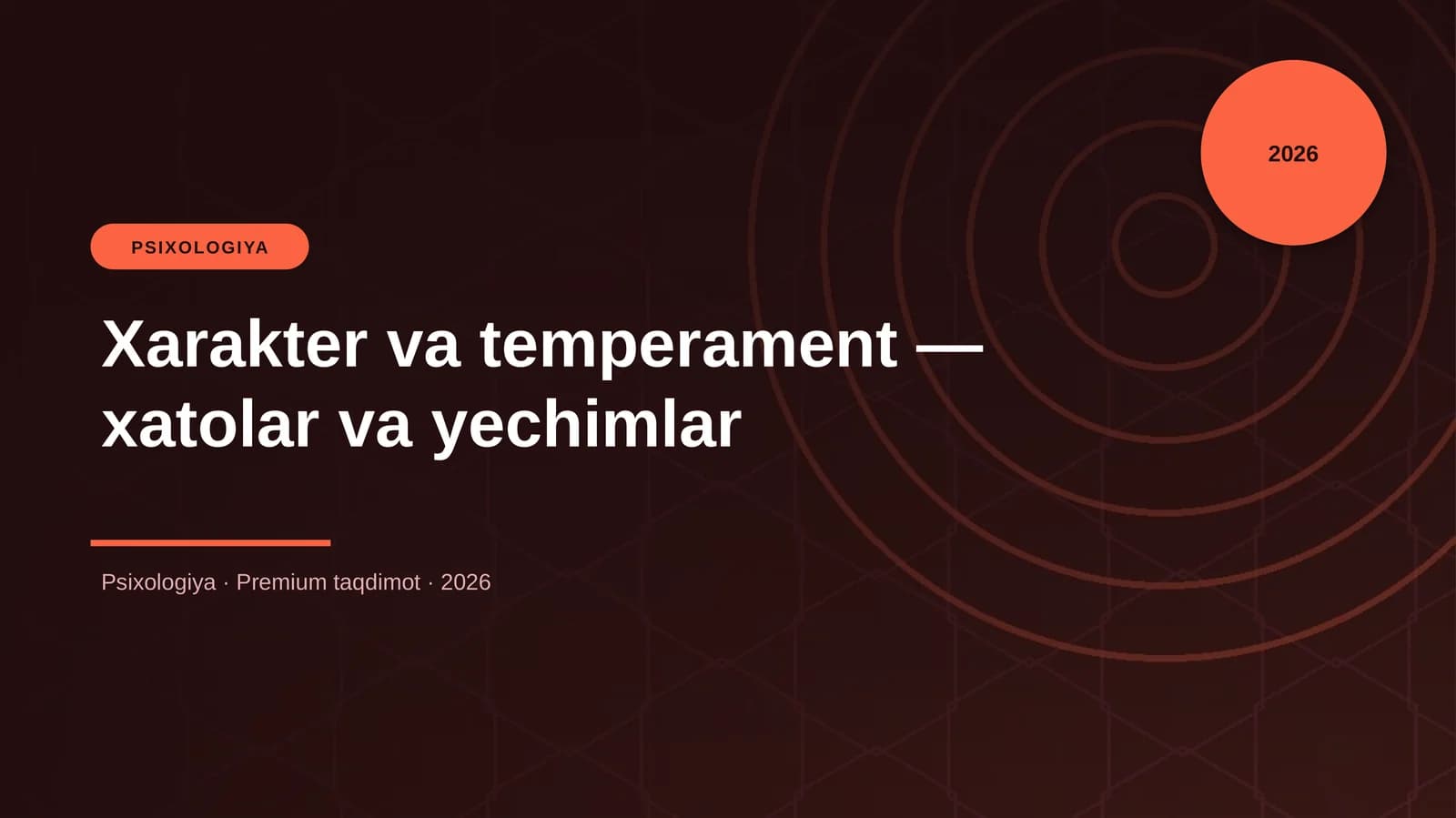 Xarakter va temperament — xatolar va yechimlar