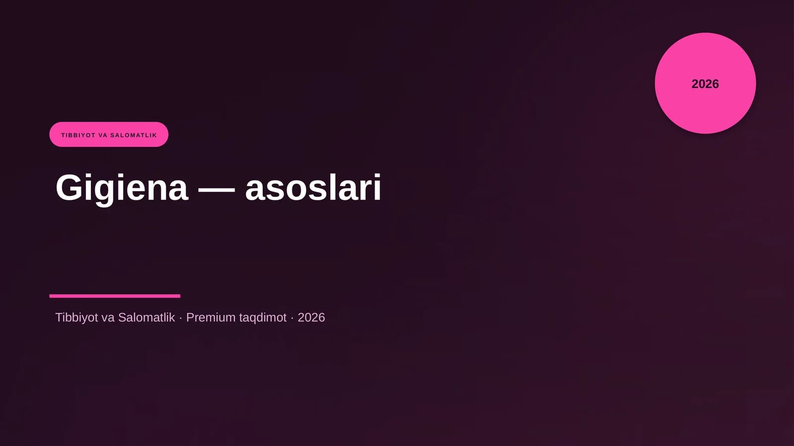 Gigiena — asoslari