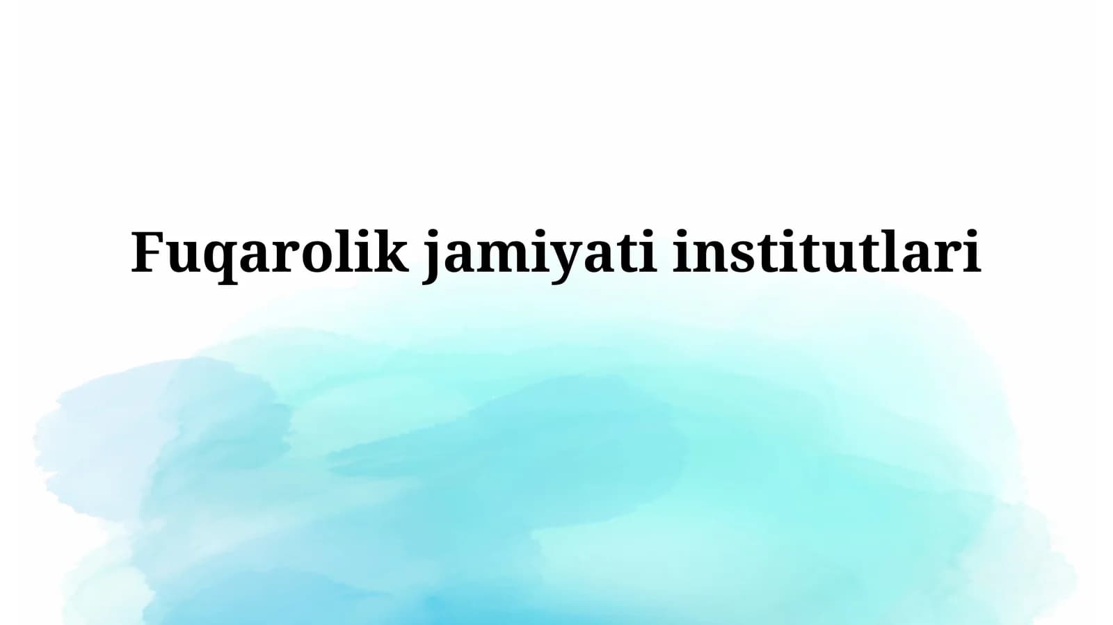 Fuqarolik Jamiyati Institutlari