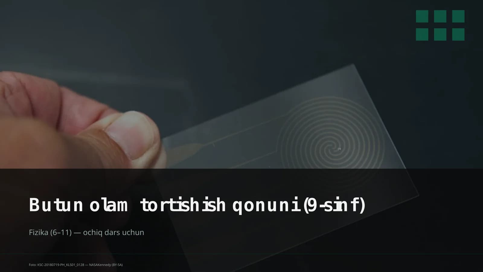 Butun olam tortishish qonuni (9-sinf)
