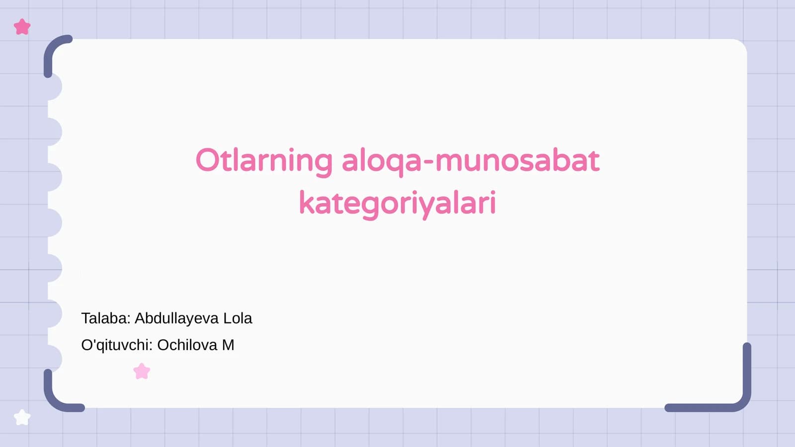 Otlarning aloqa-munosabat kategoriyalari