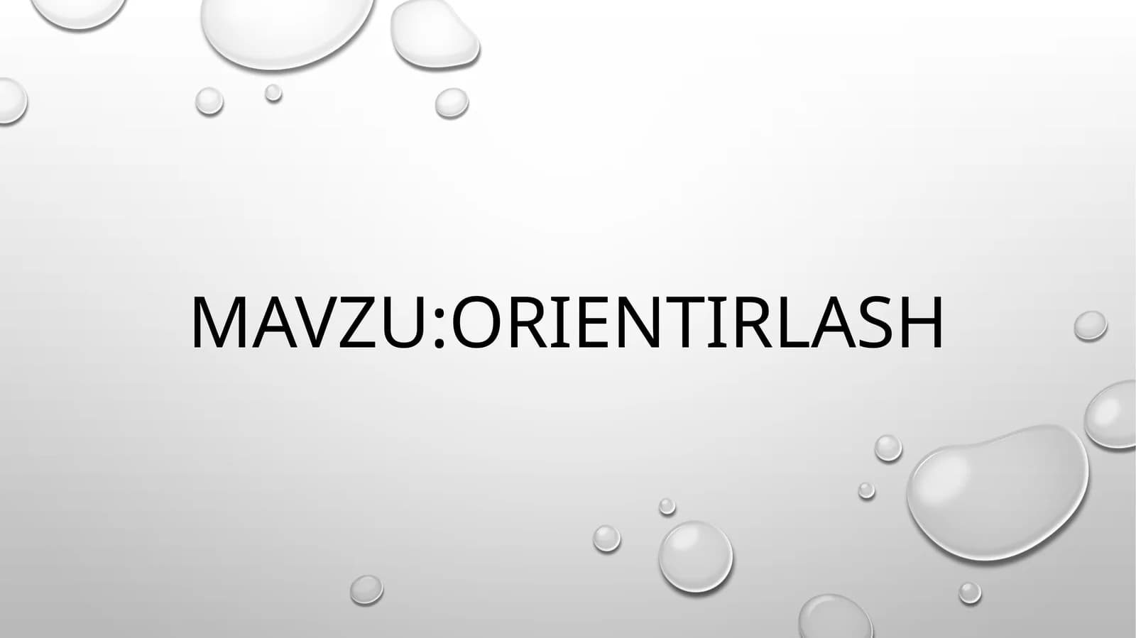 Orientirlash