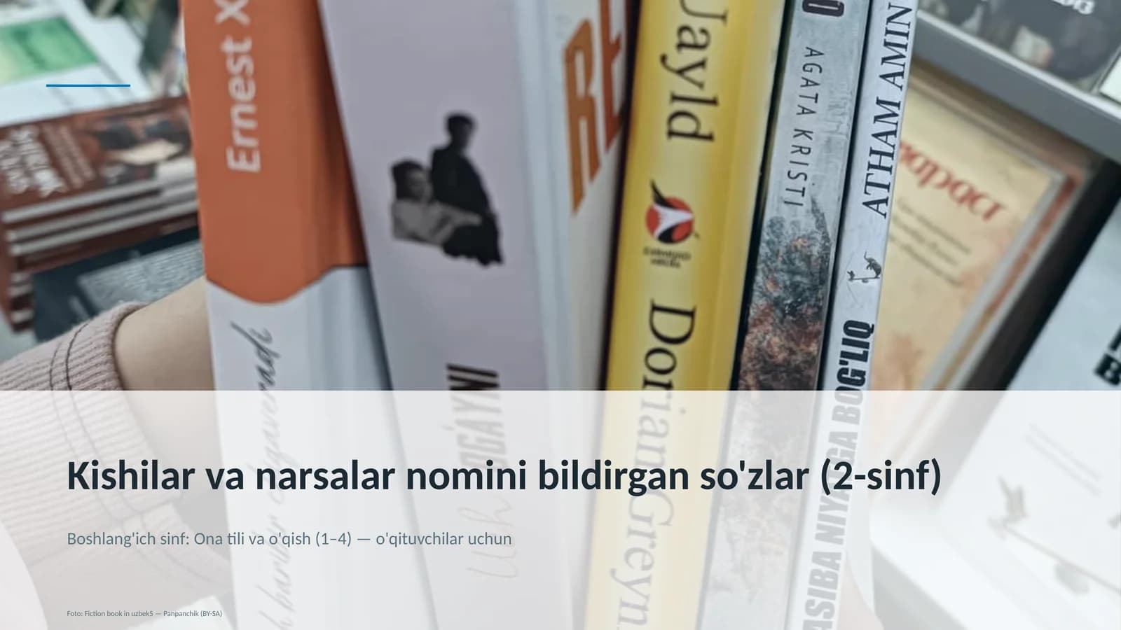Kishilar va narsalar nomini bildirgan so'zlar (2-sinf)