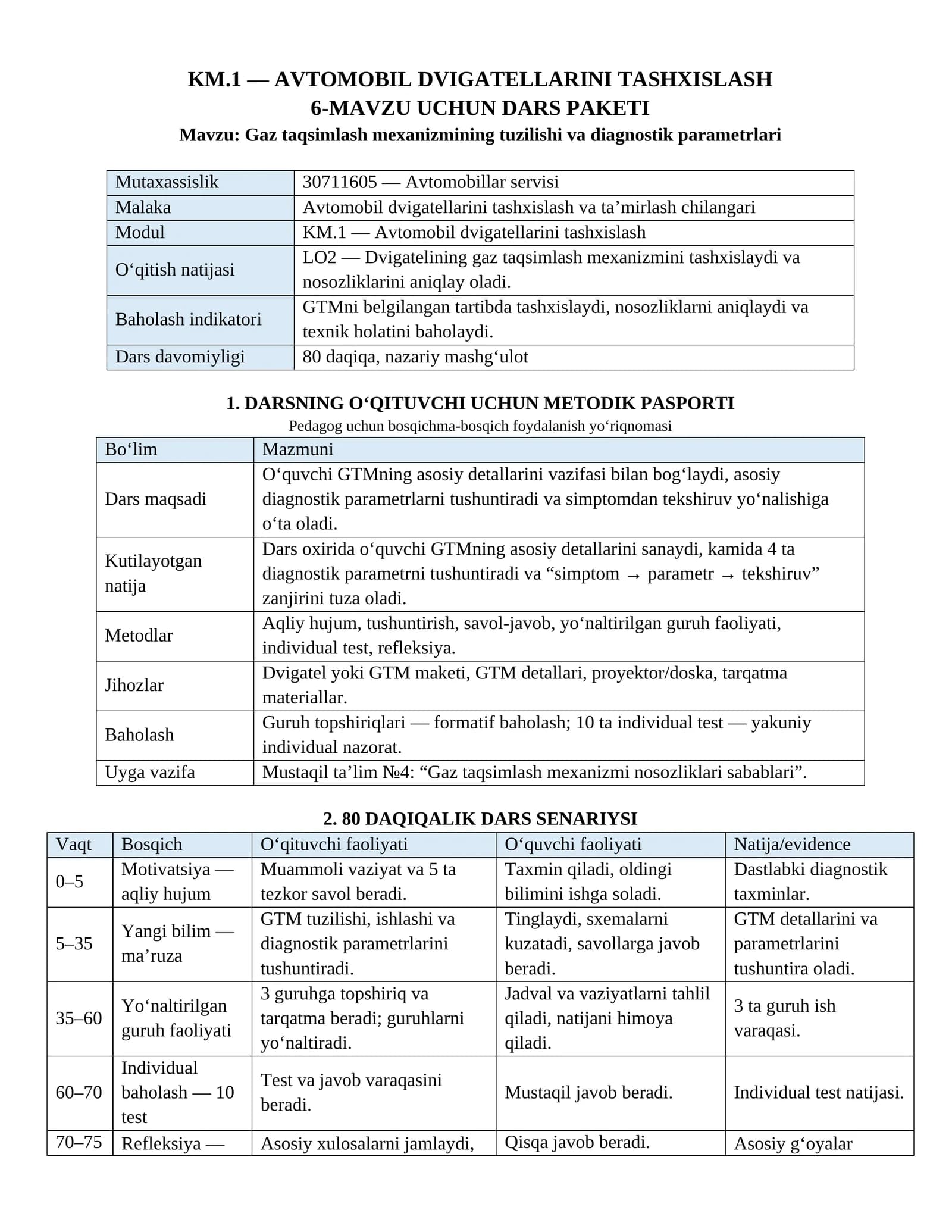 6_mavzu. Gaz_taqsimlash_mexanizmining_tuzilishi_va_diagnostik_parametrlari