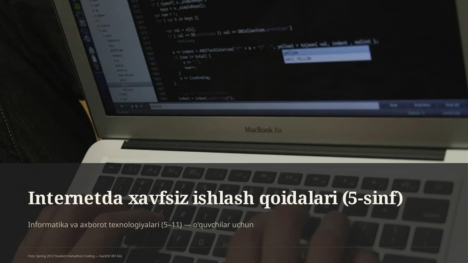 Internetda xavfsiz ishlash qoidalari (5-sinf)