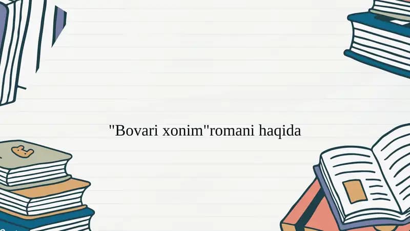 "Bovari xonim" romani