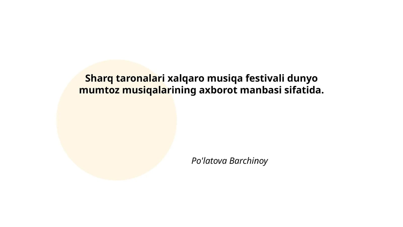 Sharq taronalari xalqaro musiqa festivali