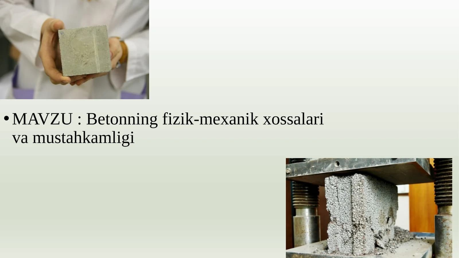 slayd beton xossalari