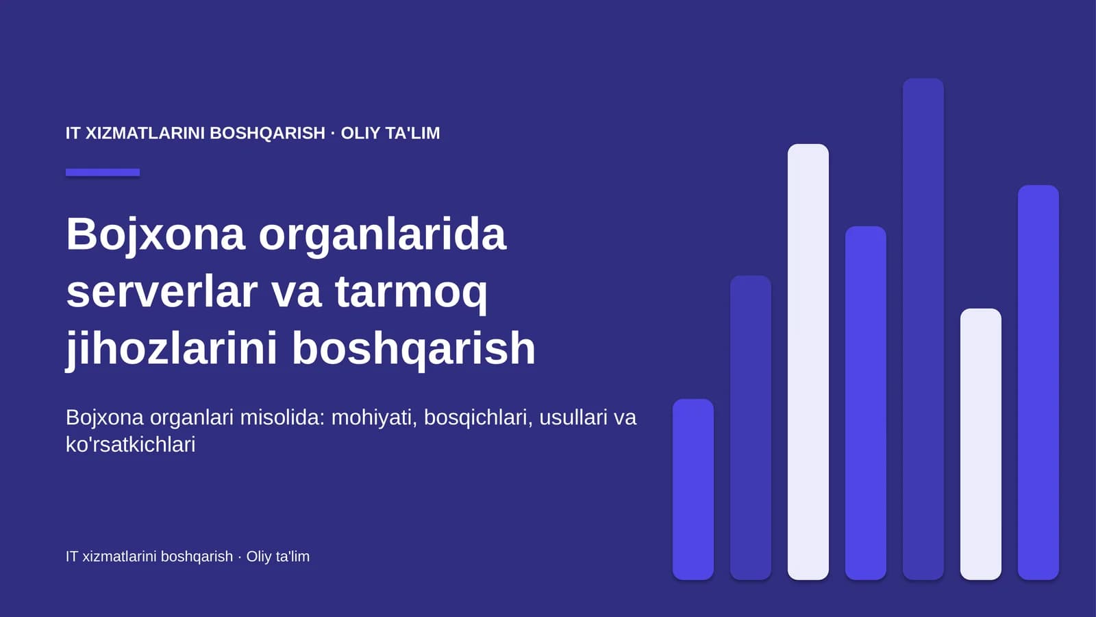 bojxona organlarida serverlar va tarmoq jihozlarini boshqarish 5263