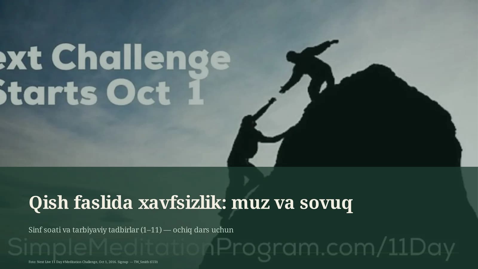 Qish faslida xavfsizlik: muz va sovuq