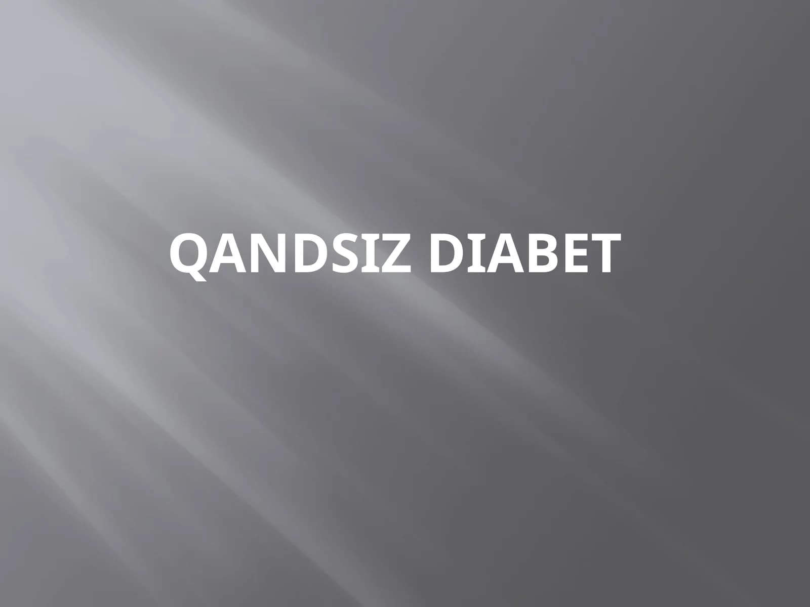 Qandsizdiabet
