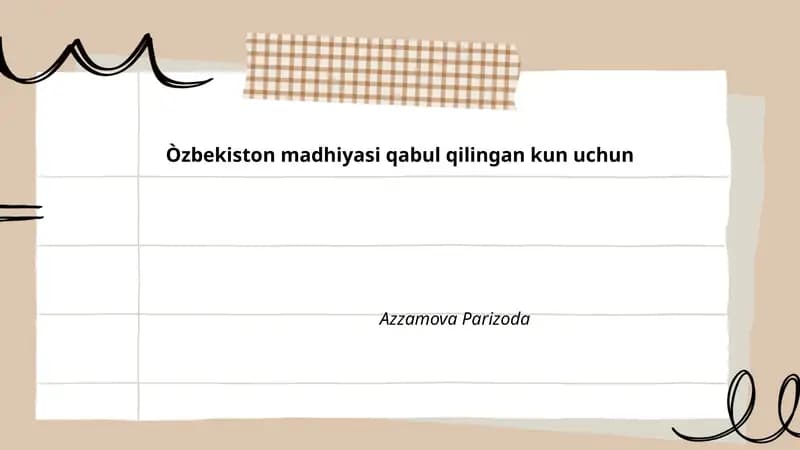 Òzbekiston madhiyasi