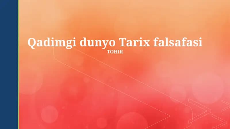 Qadimgi dunyo Tarix falsafasi