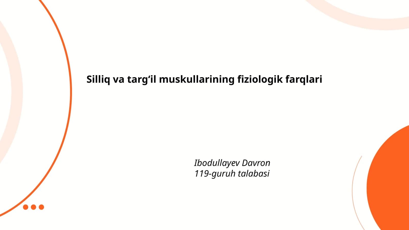 Silkincha mushaklarining anatomiyasi