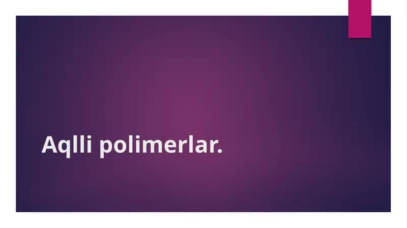 Aqllipolimerlar