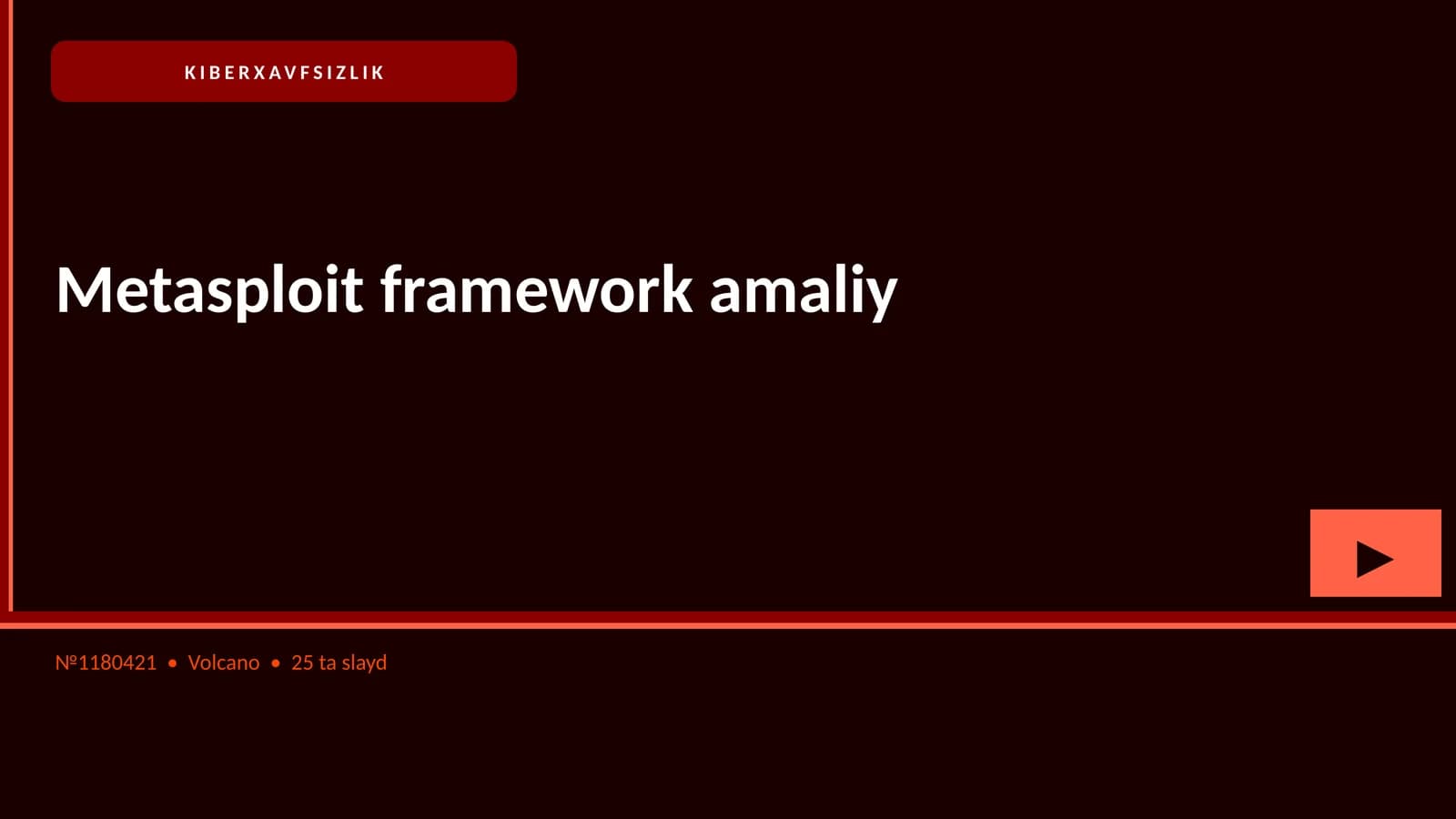 Metasploit framework amaliy