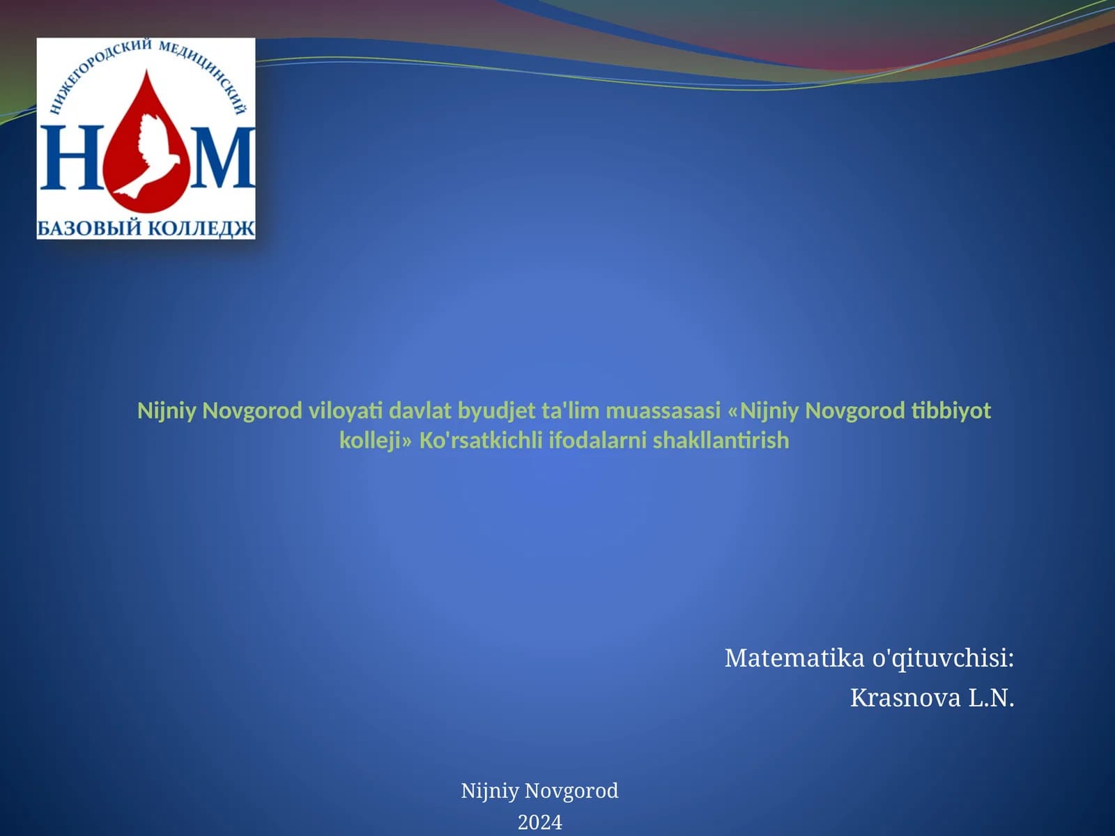 Tibbiy amaliy mashg'ulot taqdimoti