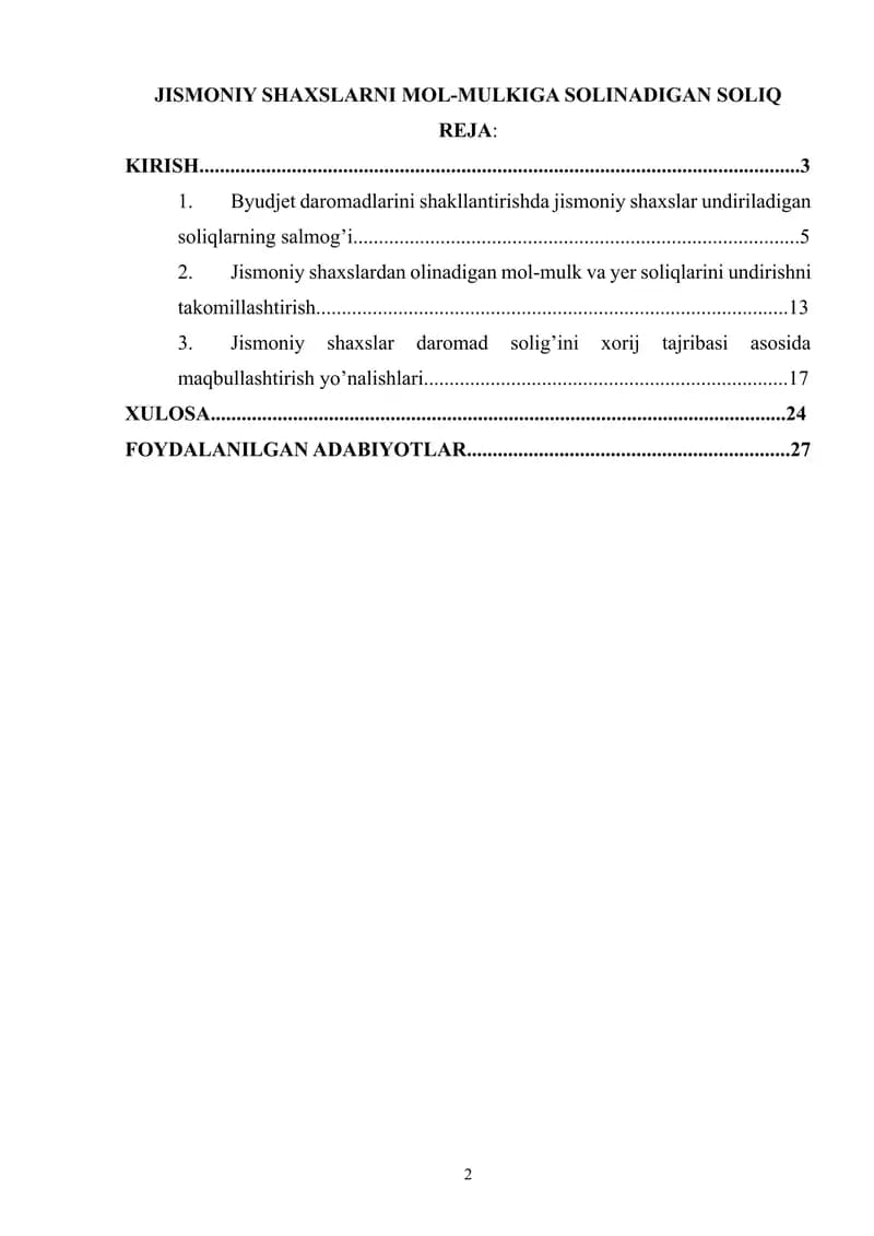 Jismoniy shaxslarni mol-mulkiga solinadigan soliq