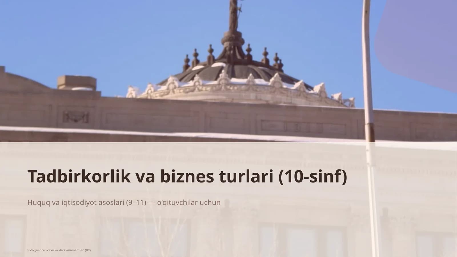 Tadbirkorlik va biznes turlari (10-sinf)
