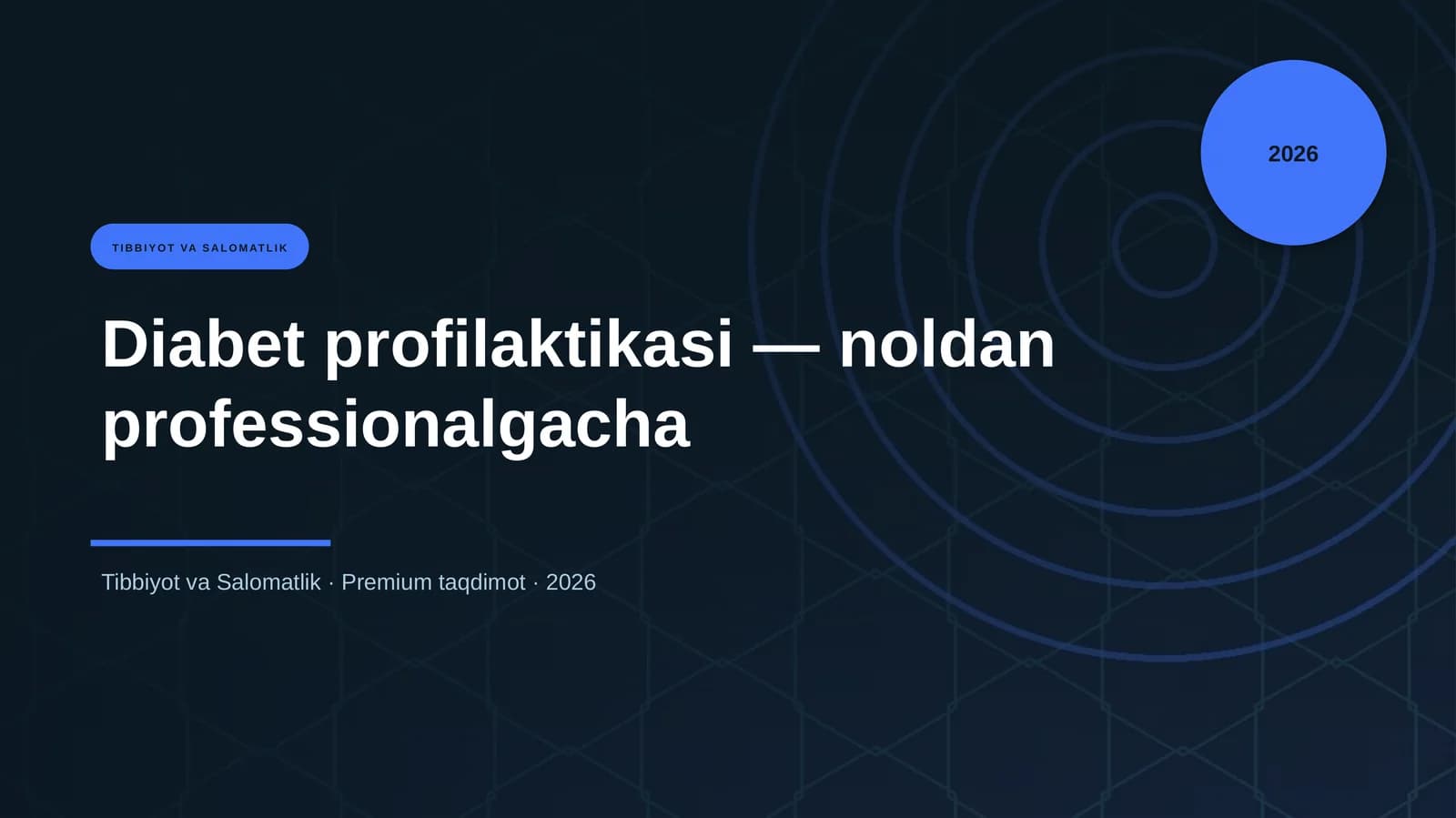 Diabet profilaktikasi — noldan professionalgacha